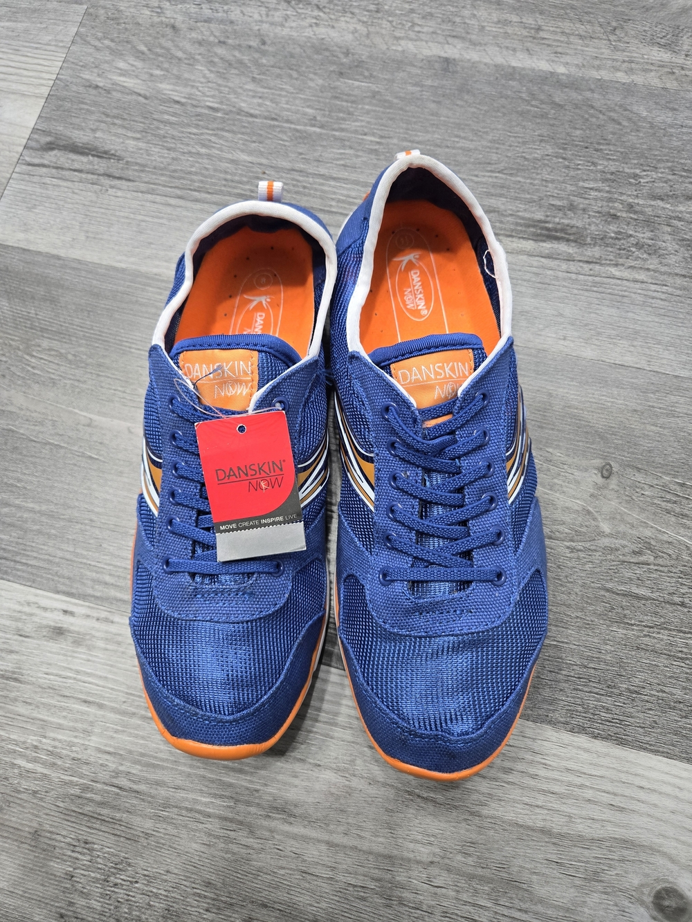 Danskin blue and orange  sneakers are designed for athletic activities. - Picture 3 of 6